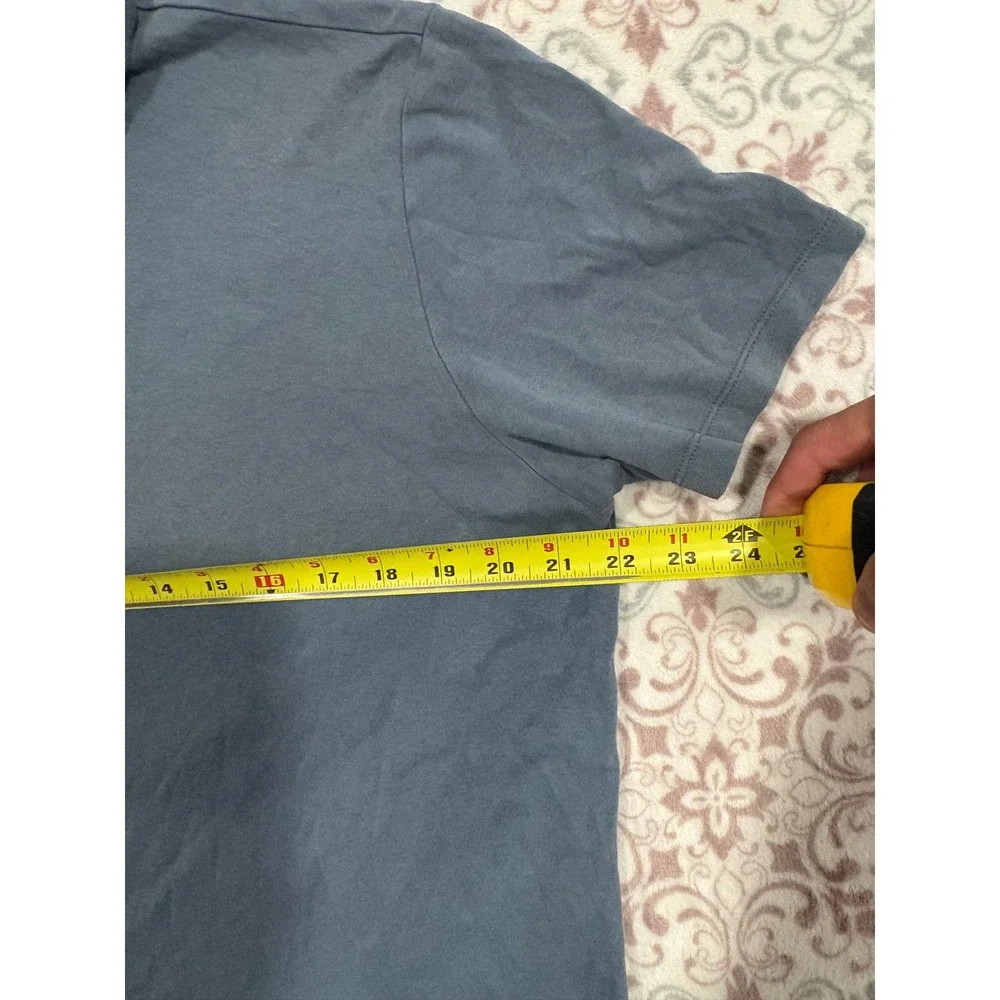 Banana Republic Mens Blue Gray Short Sleeve Cotton Polo Shirt Large